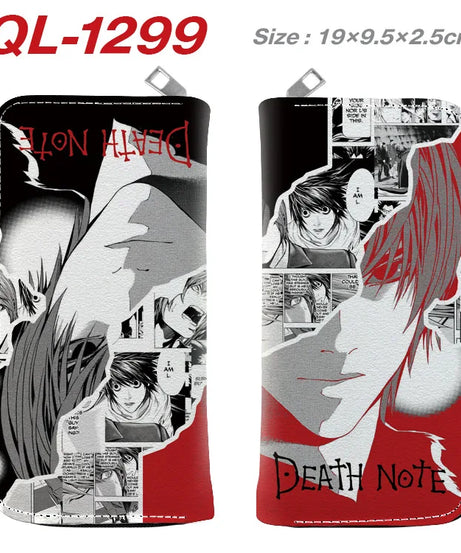 Death Note Anime Portable Zipper Wallet anime Long Purse Handbag Card Holder