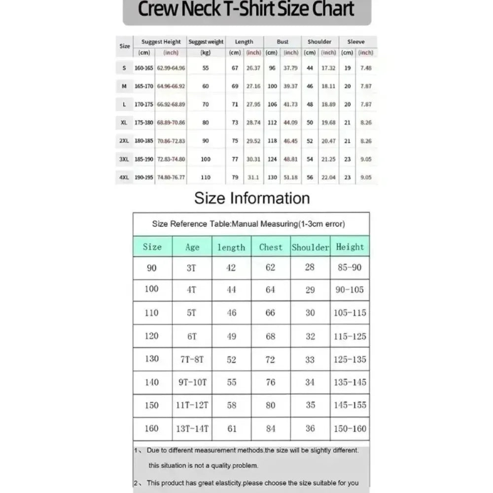 One Piece Ace Anime Co T-shirt Summer New Men's Street Harajuku Loose Casual Children's Parent Child Top