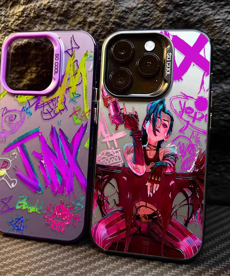 Anime Arcanes Graffiti J-Jinxs For iPhone 16 15 14 13 12 11 Pro Max XS Max 7 8 Plus Phone Case Shockproof Silicone Matte Cover