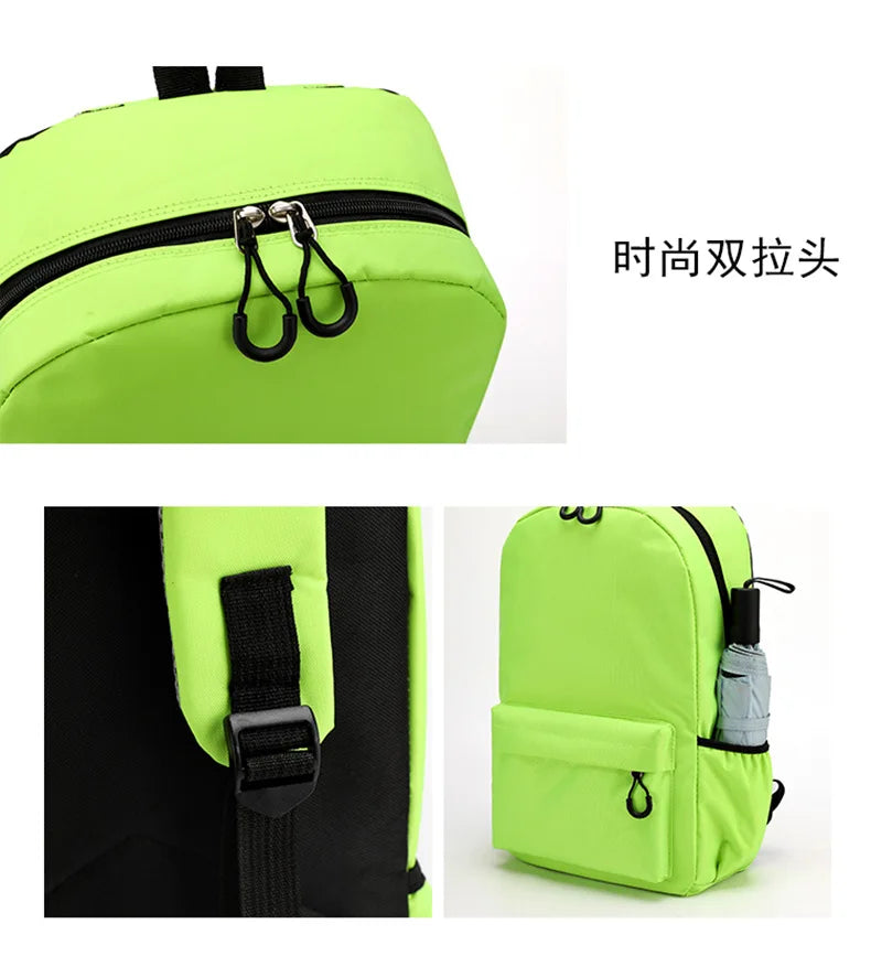 Anime One Piece Boy Backpack Luffy Letter A-Z Teens Student Rucksack Large Capacity Schoolbag Travel Knapsack School Bookbag