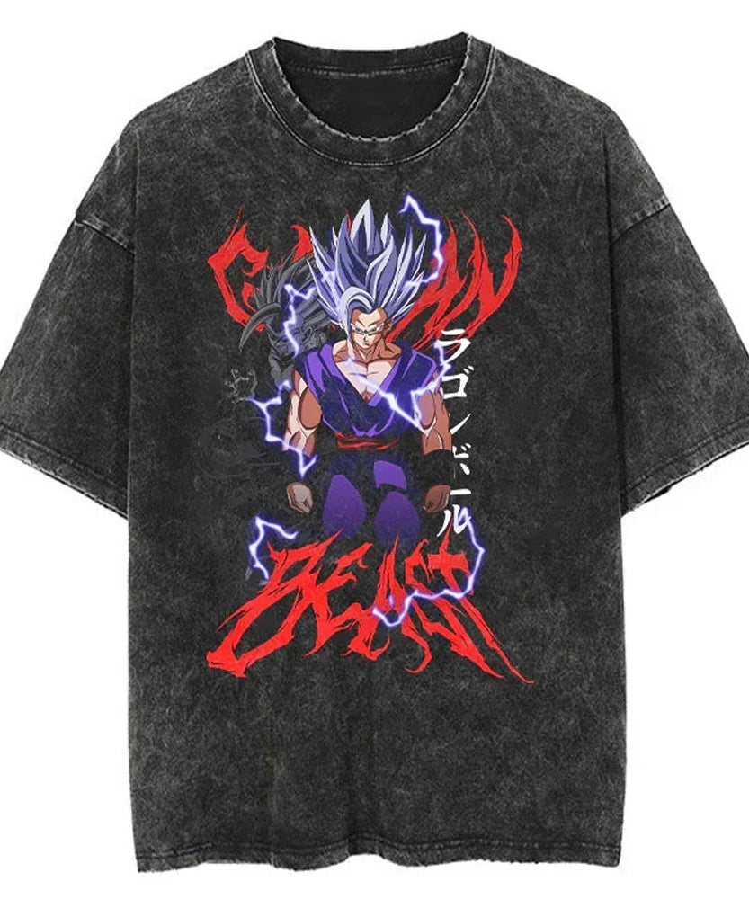 Dragon Ball Oversized Vintage T-Shirt – Streetwear Cotton Tee