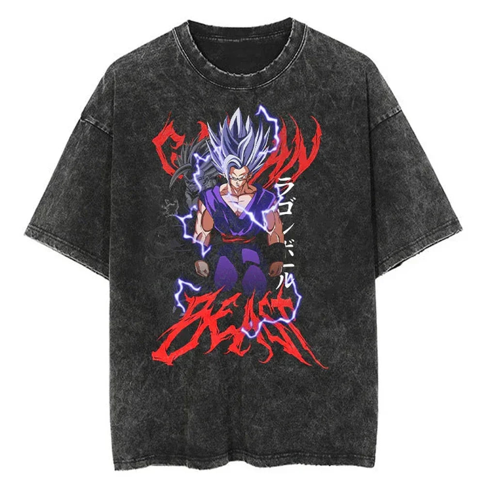 Dragon Ball Oversized Vintage T-Shirt – Streetwear Cotton Tee