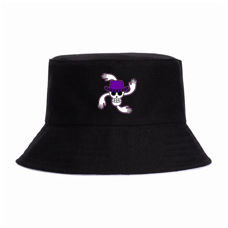 One Piece Luffy Bucket Hats Fashion New High Quality Women Men Hiphop Cool Lady Male Summer Casual Fisherman Cap Outdoor Sun Cap