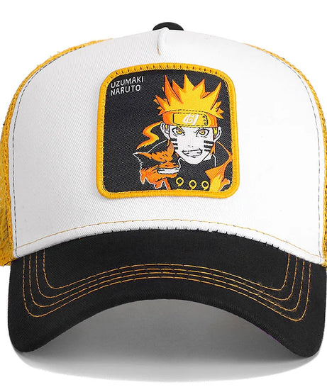 New Naruto Uchiha Summer Travel Peaked Men's Embroidery Hip-Hop Style Sun Visor Adjustable Trucker Mesh Cap Festive Gift
