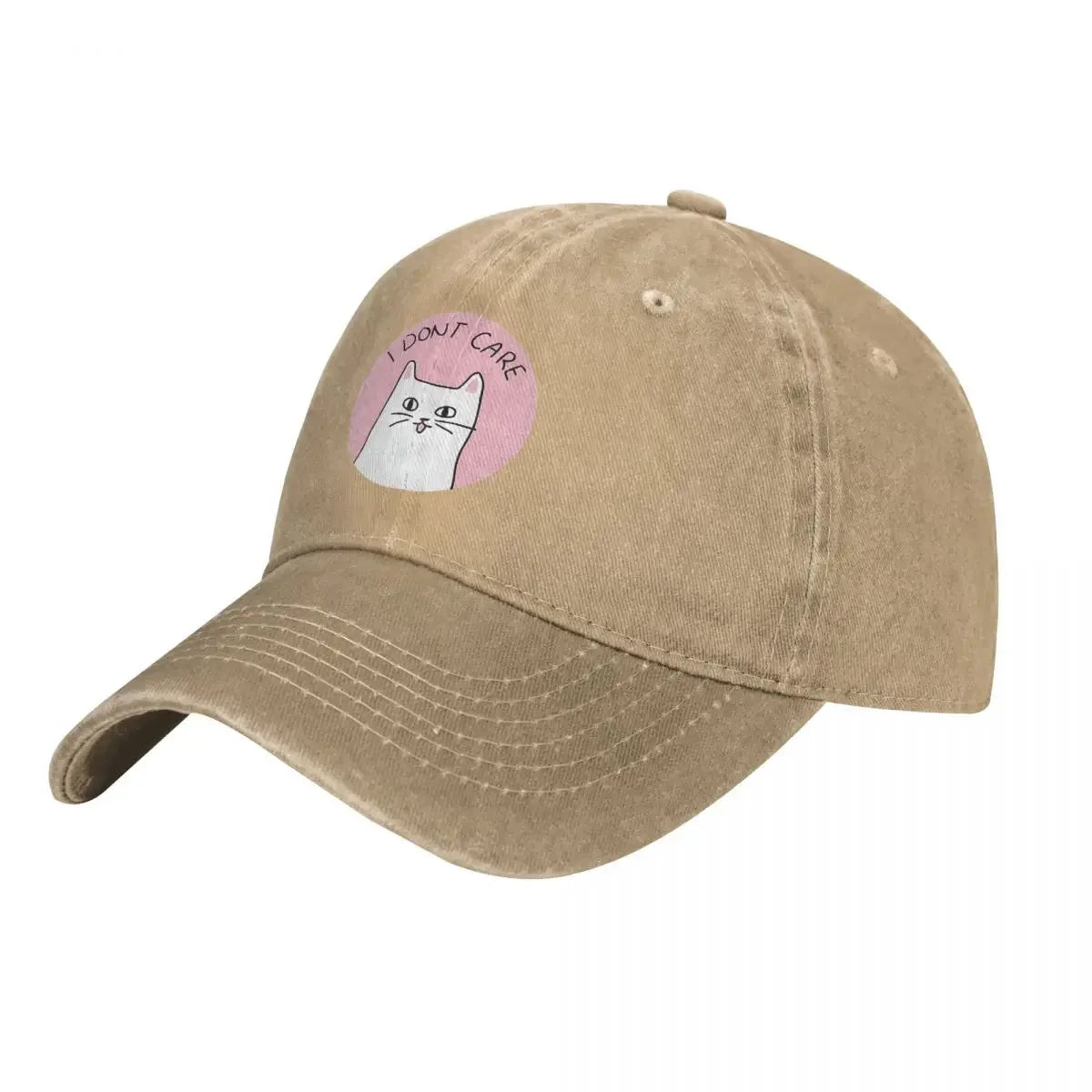 Baseball Caps Hats I Don't Care Cat Dad Hat For Man Peaked Cap Sun anime Shade