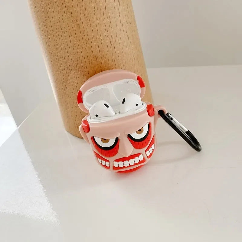 Attack on Titan Colossal Titan AirPods Case – Protective Silicone Cover for Apple AirPods 4