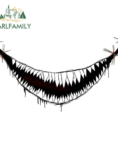 EARLFAMILY 13cm For Scary Devil Tooth Helmet Car Stickers RV JDM Motorcycle Decal Waterproof Camper Van Funny Car Accessories