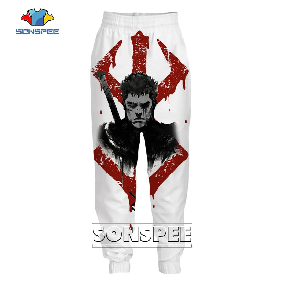 Berserker 3D Print Sweatpants - Guts & Griffith Vintage Hip-hop Pants