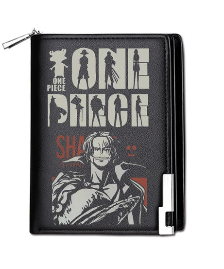 One Piece Luffy Ace Anime Peripheral Zipper New PU Wallet Handsome Personality Boy Print Coin Purse Short Card Pack Holiday Gift