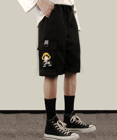 ONE PIECE Chopper White Beard Tooling Shorts Sweatpants Anime Two-dimensional Trend Five-point Casual Pants for Men and Women