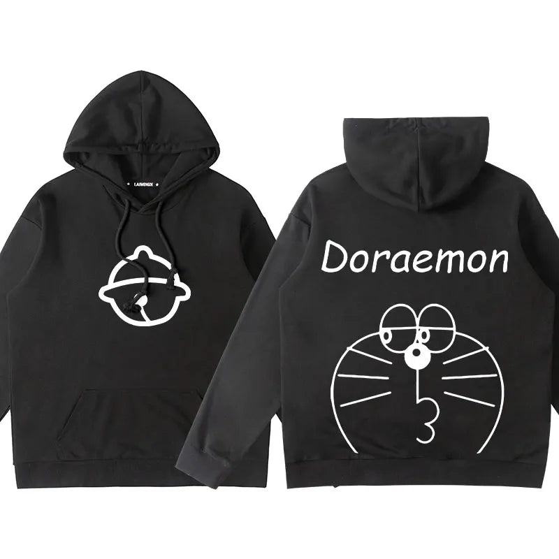 Doraemon Anime Hoodie – Cute Couple & Teen Pullover Jacket