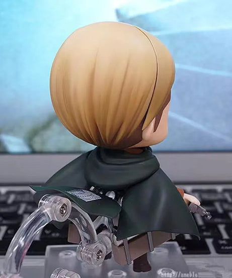 10cm Attack on Titan Erwin Smith Hange Zoe  Anime Action Figure Toys Doll Collection Christmas Gift