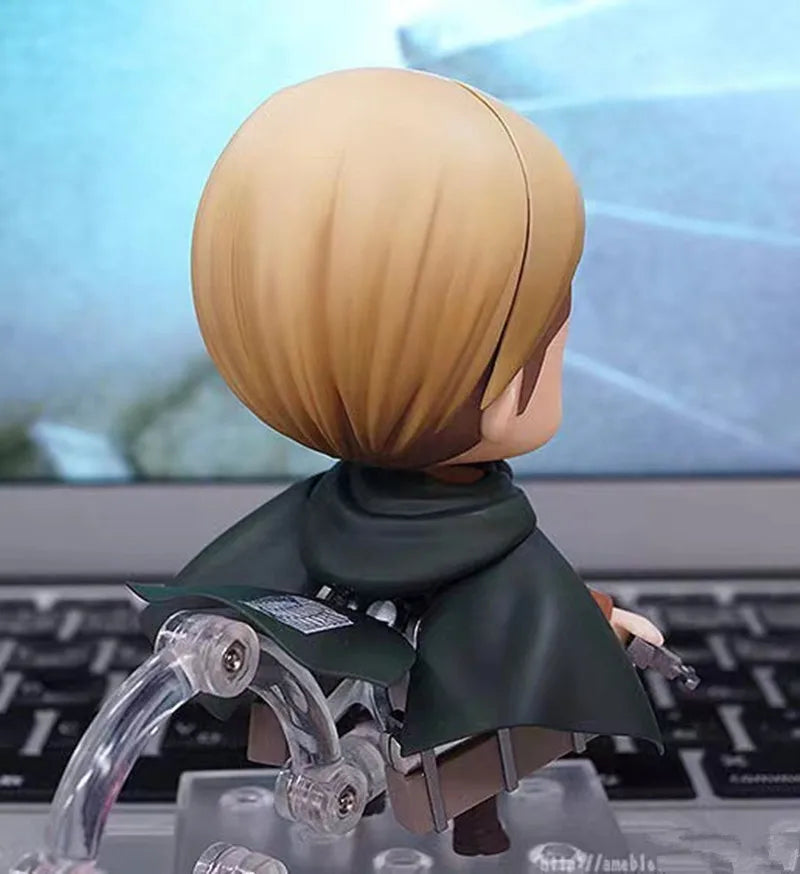 10cm Attack on Titan Erwin Smith Hange Zoe  Anime Action Figure Toys Doll Collection Christmas Gift