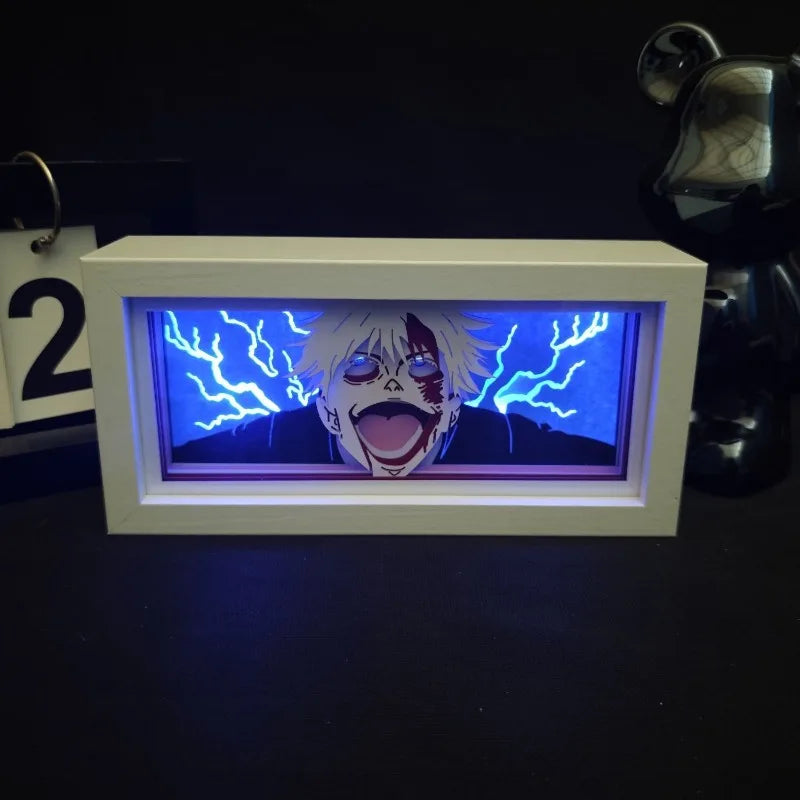 Anime Jujutsu Kaisen Gojo & Sukuna 3D Paper-Cut Lightbox – Double-Sided LED Night Light 4