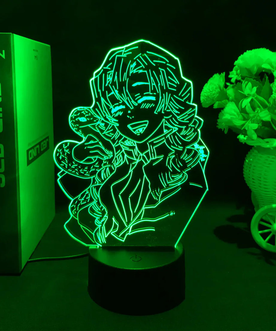 Manga 3d Light Kimetsu No Yaiba for Bedroom Decor Night Light Birthday Gift Table Lamp Anime Demon Slayer Mitsuri Kanroji Figure