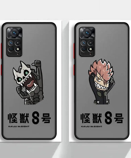 Cute Kaiju No. 8 Matte Phone Case – Xiaomi Redmi Note 8–14 Series