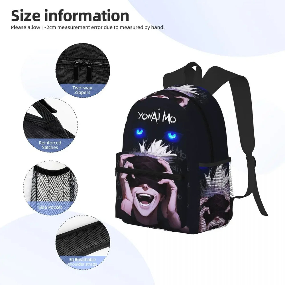Jujutsu Kaisen Gojo Satoru School Backpack – Premium Anime Bookbag for Students & Travel 3