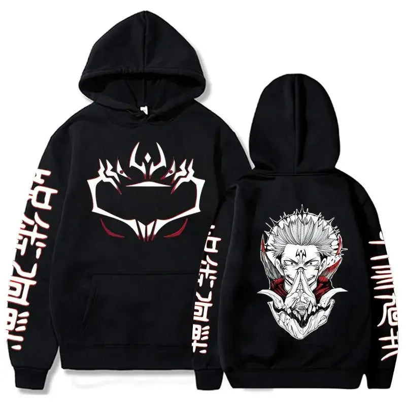 Anime Jujutsu Kaisen Ryomen Sukuna Graphic Hoodie – Harajuku Casual Pullover Sweatshirt for Men & Women 8