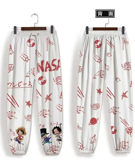 One Piece Anime Fleece Sweatpants – Unisex Casual Joggers for Autumn & Winter