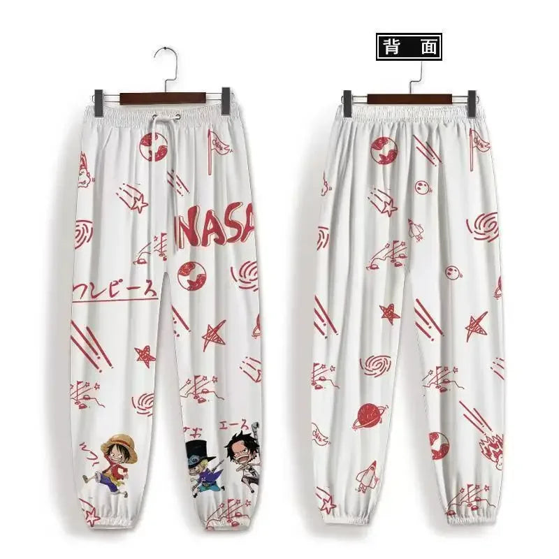 One Piece Anime Fleece Sweatpants – Unisex Casual Joggers for Autumn & Winter