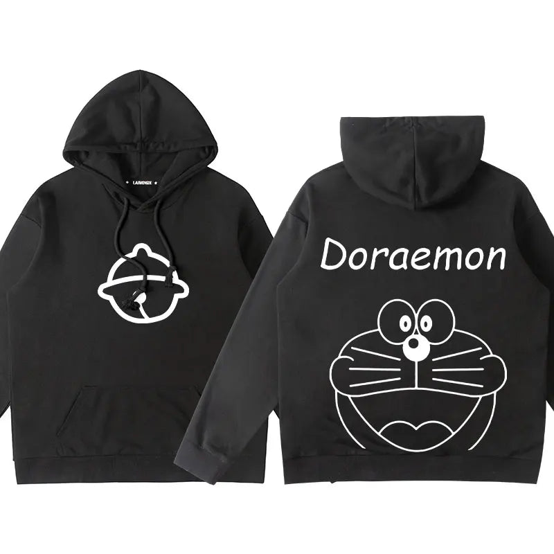 Doraemon Anime Hoodie – Cute Couple & Teen Pullover Jacket
