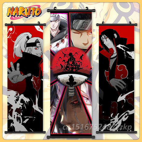 Naruto Canvas Print Uchiha Itachi Wall Art Zetsu Modern Home Decoration Deidara Hanging Painting Anime Scroll Pictures Bedroom