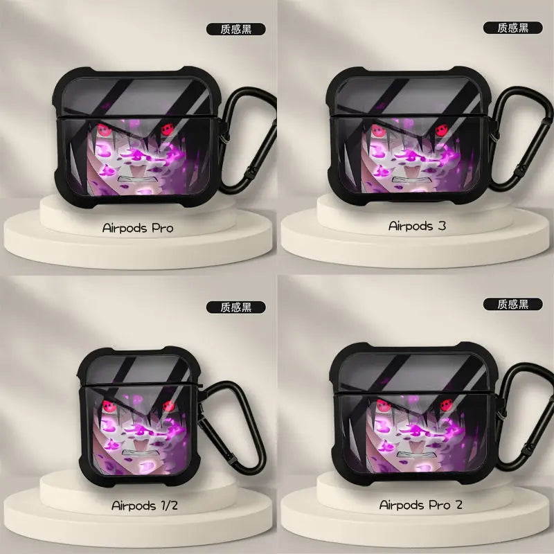 Naruto Anime AirPods Case – Sasuke & Obito Design for AirPods Pro/3