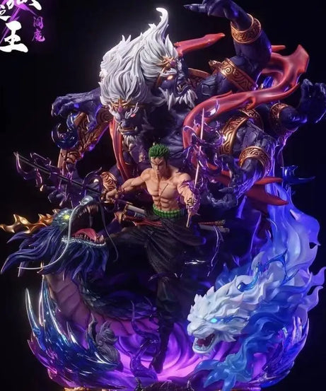 One Piece Roronoa Zoro Hell Form Action Figure Pvc Material Exquisite Details Collectible Model For Fans Anime Character Statue