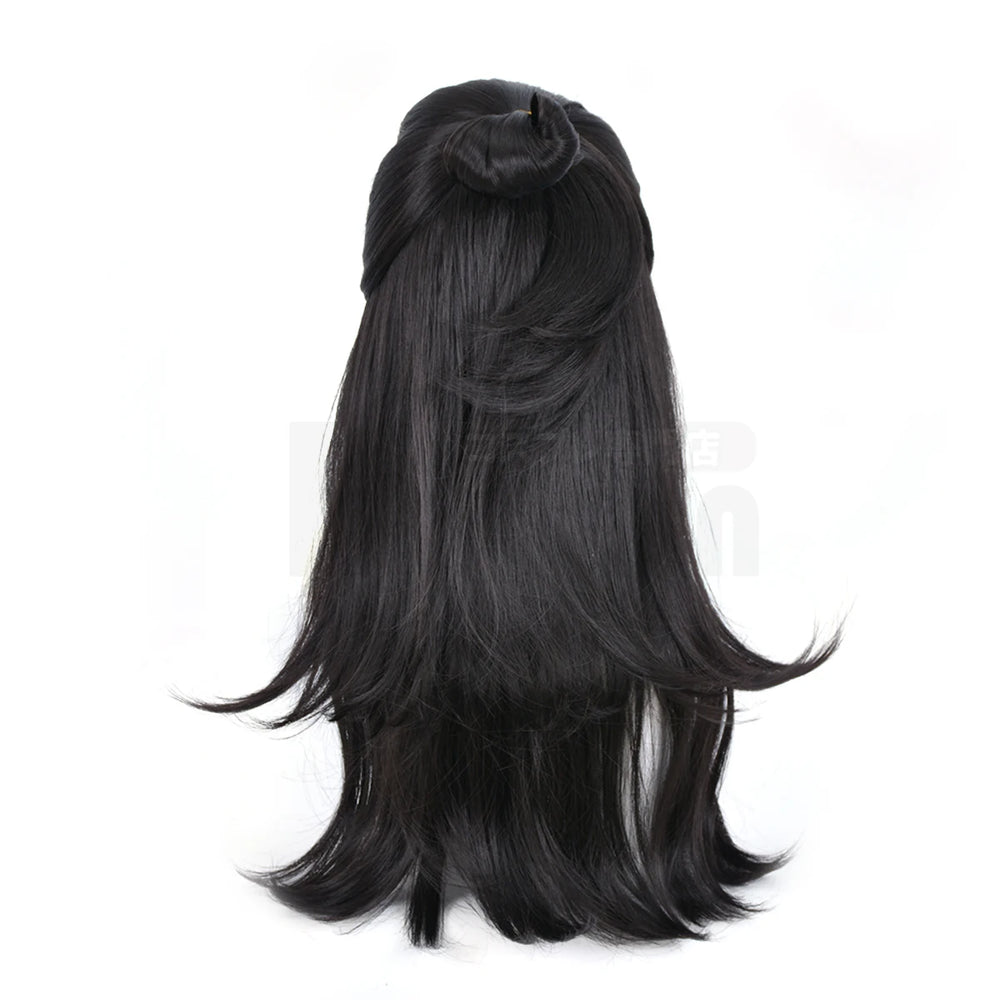 Anime Jujutsu Kaisen Suguru Geto Cosplay Wig – Long Black Synthetic Hair 6