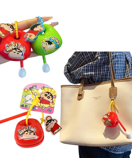 Crayon Shin-chan Keychain Anime Doll Pendant Keyrings for Men Women Phone Bag Hanging Jewelry Decoration Car Key Ring