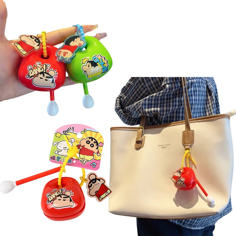 Crayon Shin-chan Keychain Anime Doll Pendant Keyrings for Men Women Phone Bag Hanging Jewelry Decoration Car Key Ring