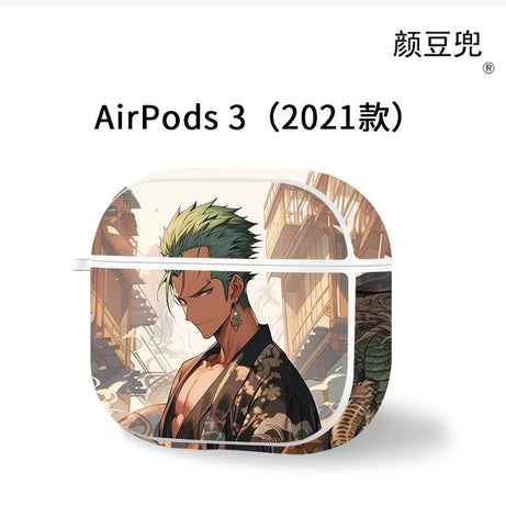 One Piece Roronoa Zoro Black Silicone Case for Apple AirPods 1/2/Pro/3