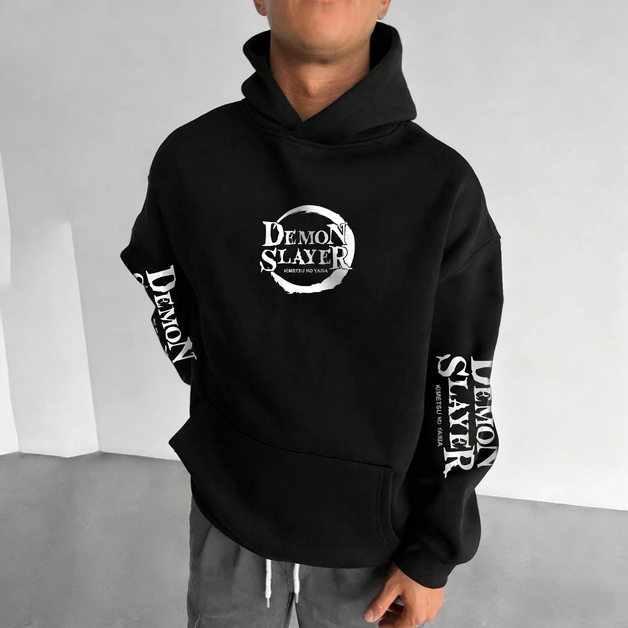 Demon Slayer Hoodie Autumn/Winter New Men's and Women's Anime Printed Loose Casual Harajuku Parent-child Sweater Top