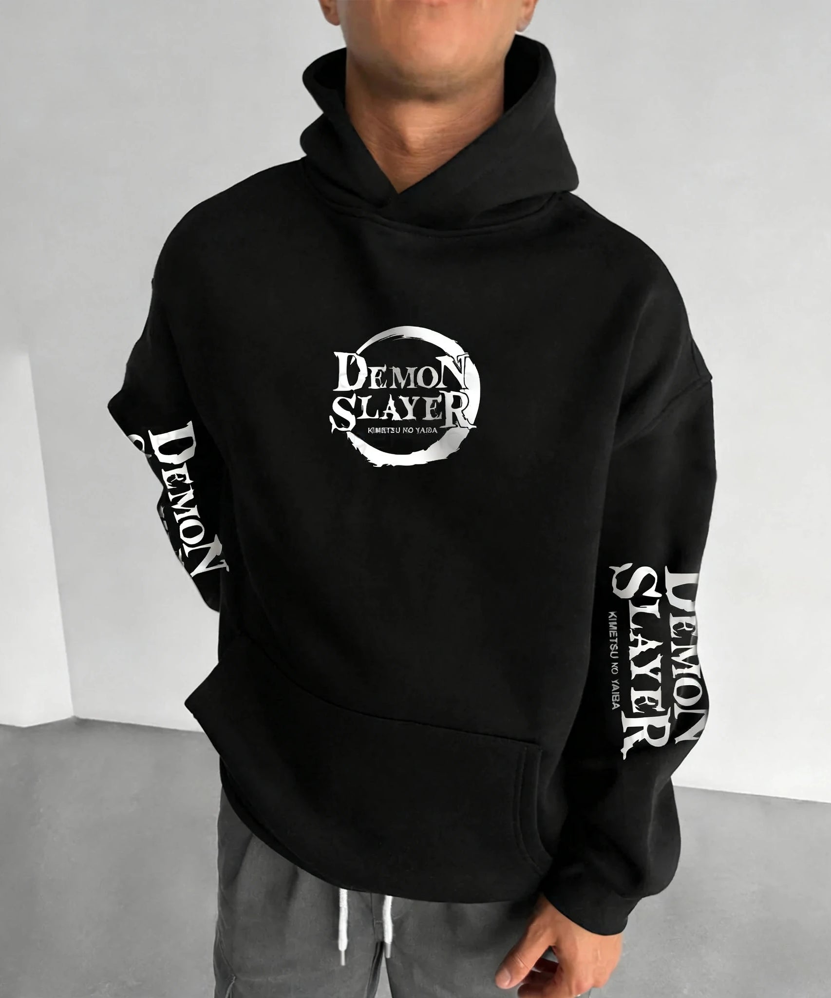 Demon Slayer Co-branded Hoodie Autumn/Winter New Men's and Women's Anime Printed Loose Casual Harajuku Parent-child Sweater Top