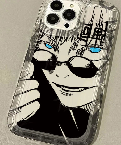 Jujutsu Kaisen Gojo Satoru Clear Case for IPhone 16 15 14 13 12 11 Pro Max 14 15 7 8 Plus X XR XS Max SE2020 Airbag Shockproof