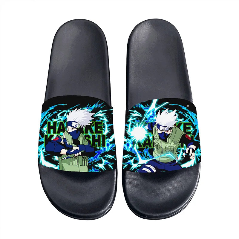 Anime Naruto Non-Slip Slippers Fashion Sasuke Design Cute Kawaii Home Sandals for Men And Women Ideal Holiday Gift