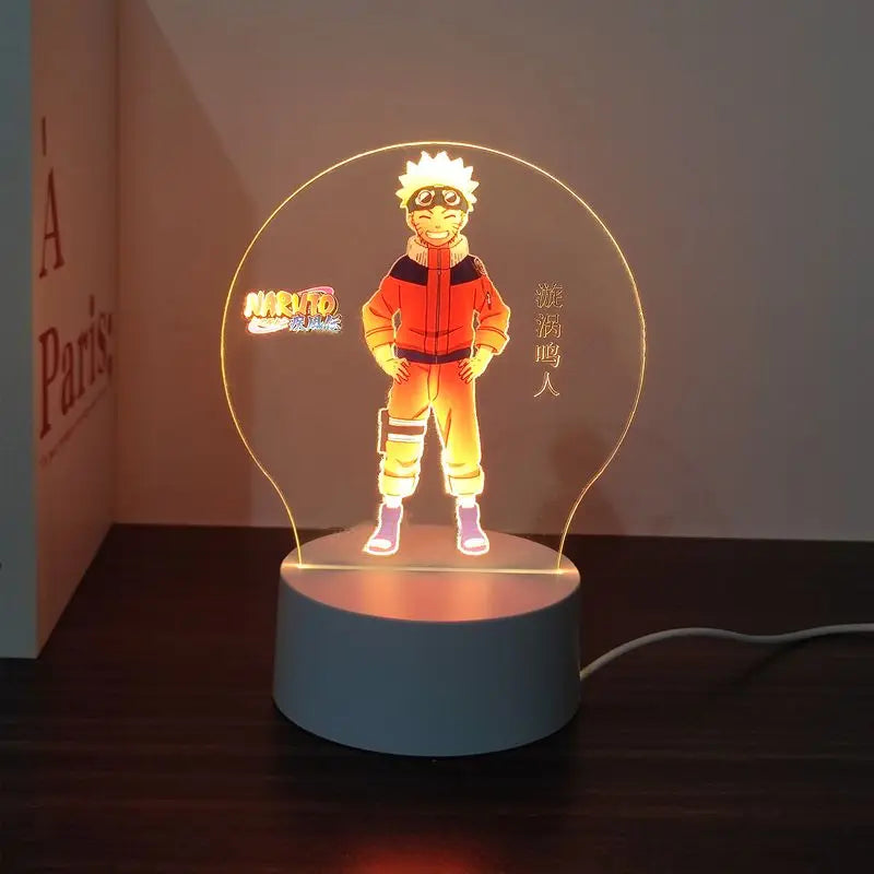 New Animation Naruto anime peripheral light-up stand night light Naruto Sasuke Uchiha Itachi Gaara Kakashi Tsunade holiday gift
