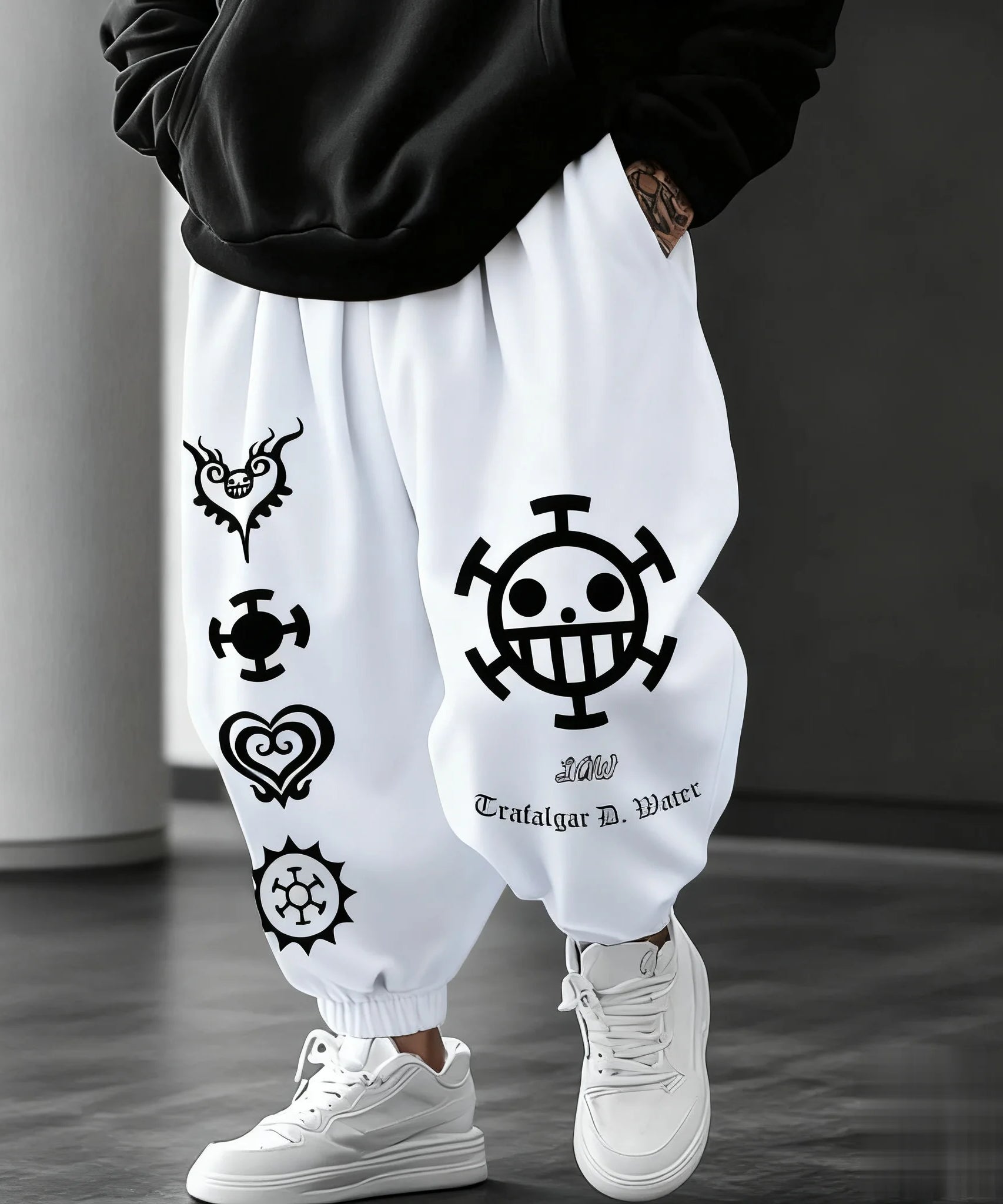 One Piece Anime Print Men's Loose Casual Sports Pants Streetwear Fashion Daily Wear Cotton Trousers Y2k Sweatpants Summer Autumn