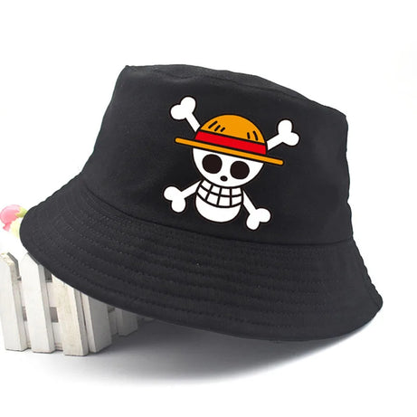 Anime One Piece Luffy Embroidery Bucket Hat