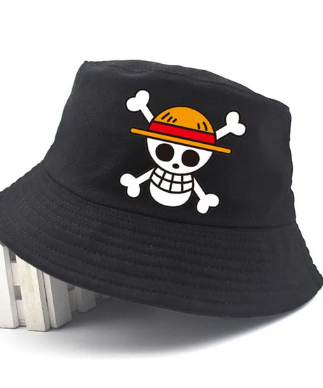 Anime One Piece Luffy Embroidery Bucket Hat