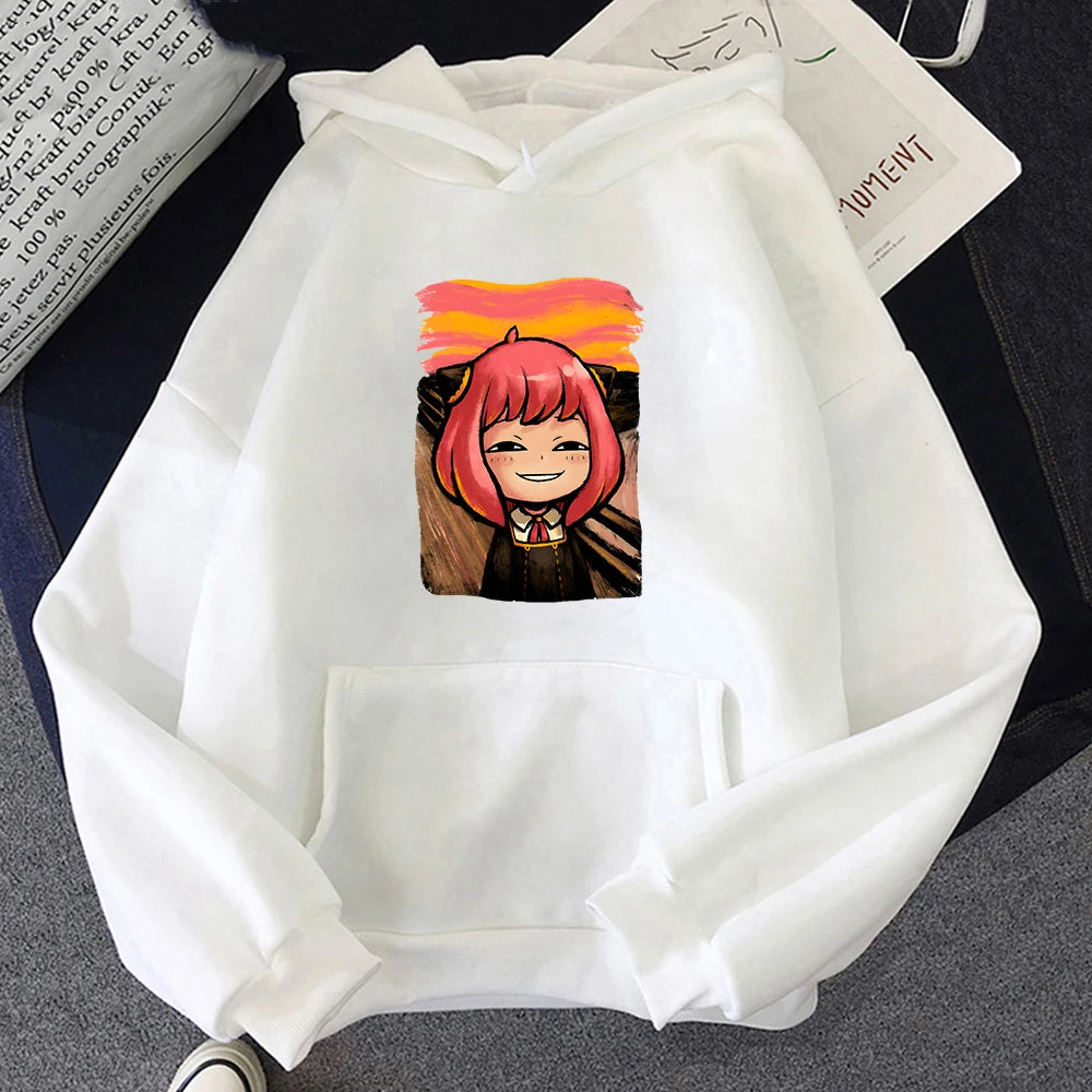Spy x Family Anya Forger Graphic Fleece Hoodie Harajuku Streetwear 5