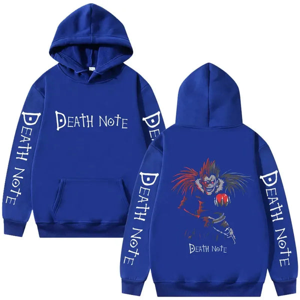 Y2K Anime Death Note Ryuk Graphic Hoodie – Vintage Oversized Pullover Sweatshirt