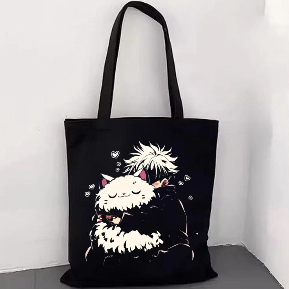 Jujutsu Kaisen Gojo Satoru Canvas Tote Bag – Premium Reusable Anime Shoulder Handbag 5