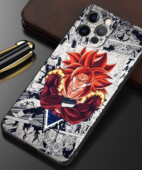 Manga D-Dragon Ball Z Art For iPhone 15 14 13 12 11 XS XR X 8 7 SE Pro Max Plus Mini Black Phone Case