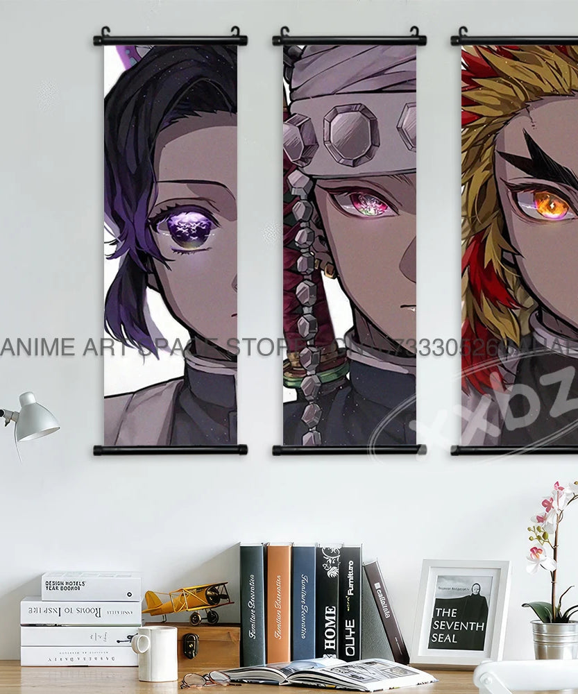 Anime Demon Slayer wall art canvas hanging roll