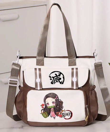 Anime Demon Slayer Kamado Tanjirou New Shoulderbag Men Women Crossbody Bags Student Fashion Large Capacity Handbag Holiday Gifts
