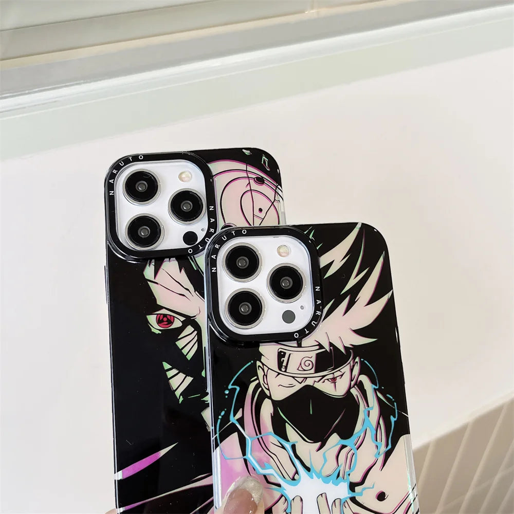 Metal Button Naruto Anime Case For Iphone 14 13 12 Pro Max 13pro 14 Pro Phone Case