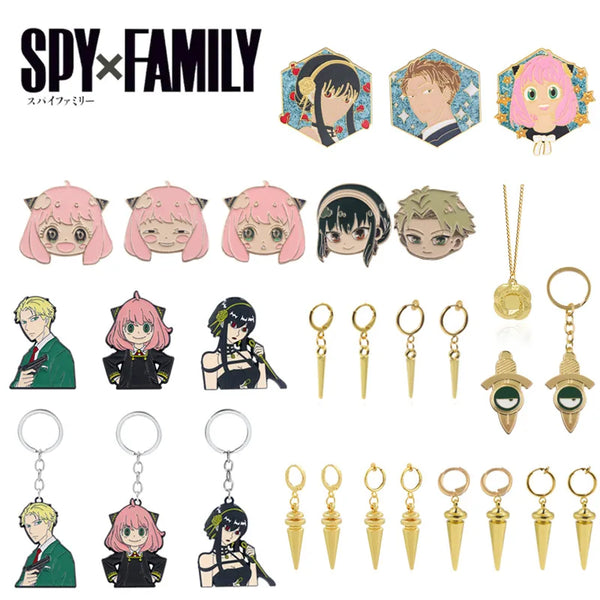 Spy x Family Anya & Yor Forger Enamel Pin Keychain Cosplay Jewelry Accessories