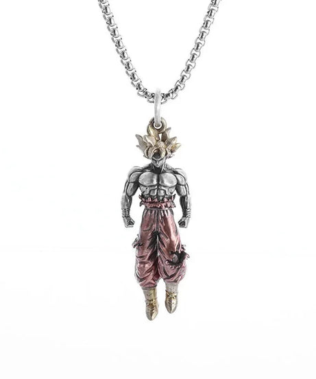 Dragon Ball Animation Peripheral Super Saiyan Goku Necklace Pendant Creative Couple Fashion Pendant Decorative Gift Wholesale