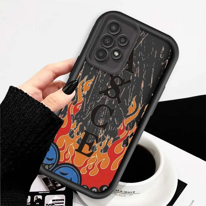 One Piece Nami D. Luffy Cute For Samsung A71 A52 A51 A34 A33 A22 A16 A15 A13 A04 A06 Note 20 Ultra 5G Eye Ladder Phone Case